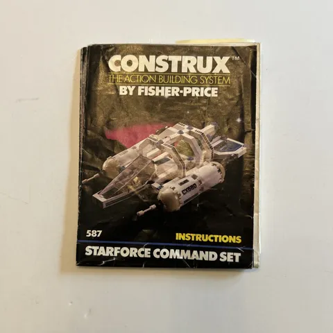 Vintage Fisher-Price Construx 587 Starforce Command Set Instructions Booklet