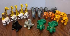 LEGO DUPLO Bulk Lot Zoo Animals Figures 26pc Giraffe Elephant Tiger Alligator