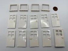 Playmobil White Doors & Windows Lot - 14 Pieces