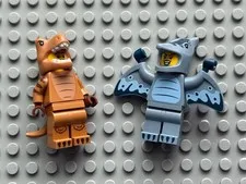 Lego Collectible Minifig T-Rex & Pterodactyl Costume Fan col417 col454 Dinosaur