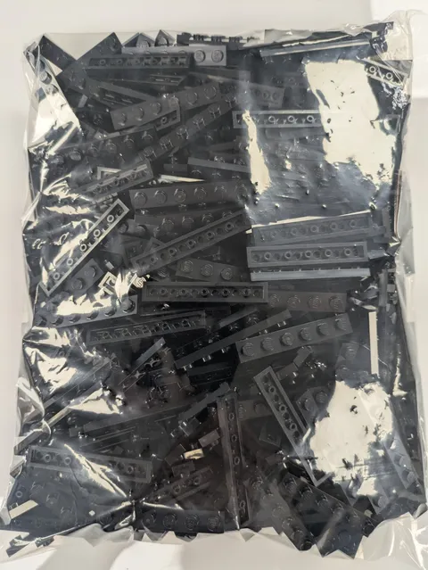 Lego Lot x500 New Black Plate 1 x 6   # 3666