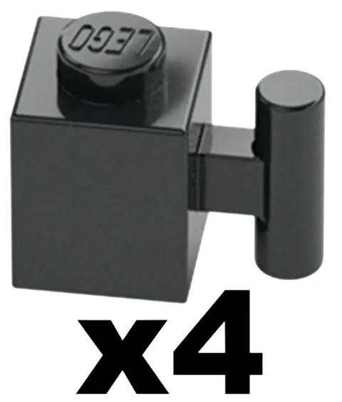 Lego Part 2921 BRICK Black with Bar Handle Modified 1 x 1 Qty 4 BK22