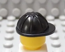 LEGO Minifig Black Hard Hat Construction Worker Builder Oil Field Plumber 