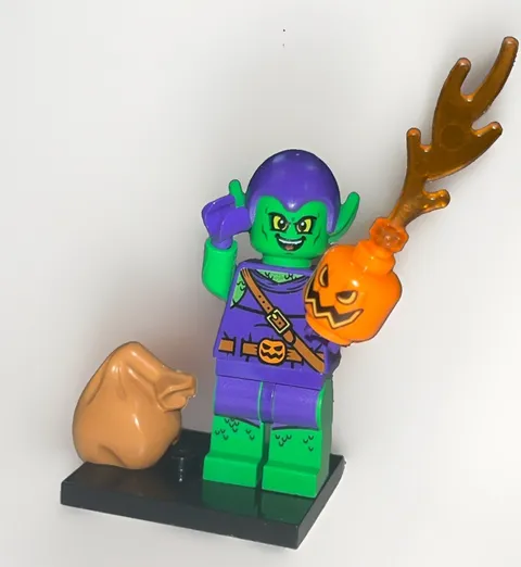✅ LEGO Spider-Man Green Goblin - Bright Green Skin Minifigure sh0196 Minifig