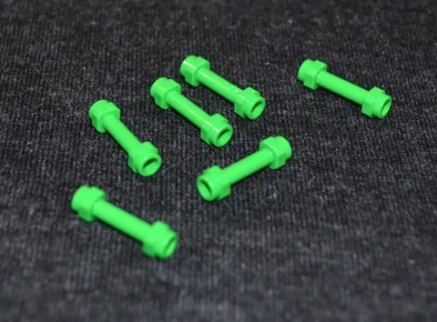 (6) 1x1x2 Bright Green Handle w/ Studs on Both End Bricks ~ New Lego Parts ~