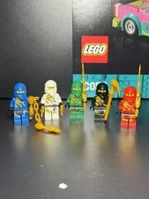 NEW Custom Lego Ninjago DX Minifigures set Cole Zane Kai Jay with Golden Weapons