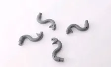LEGO Lot of 4 Snake Heads Minifig Dark Gray Black 
