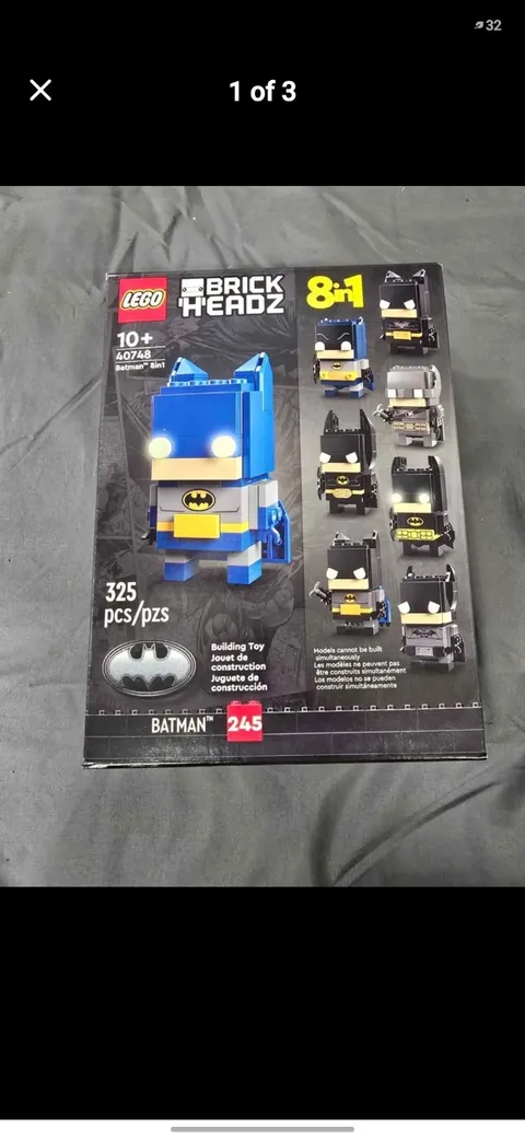Retired Lego Brickheadz #40748 Batman 8 in 1 - 325 Pieces Sealed New In Box
