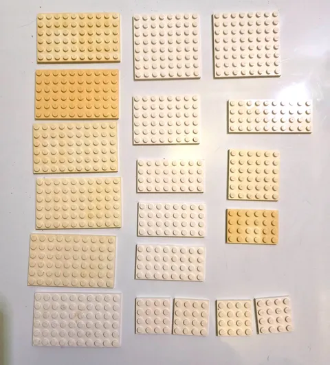 Lot of 19 White Lego Baseplates 4X  6X