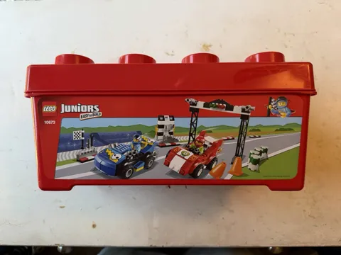 LEGO Storage Brick Case 8 Stud Large RED Container Plastic Bin Box EMPTY 14x7