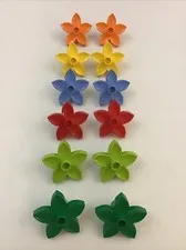 Lego Duplo Floral Flowers Garden Blue Orange Green Yellow Assorted Colors 12pcs