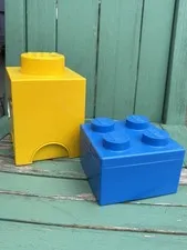 Lego 4 Stud Storage Brick Stackable Container ￼plus yellow single 