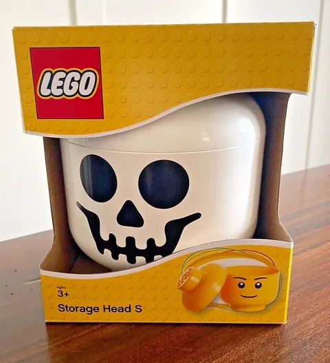 NIB Lego HALLOWEEN SKELETON Storage Container -  SMALL