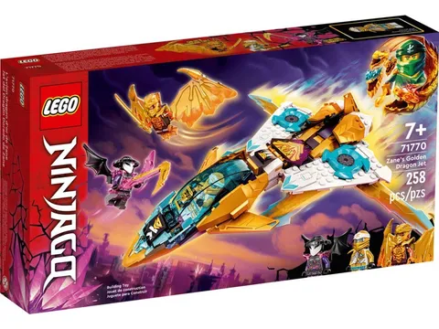 LEGO NINJAGO 71770 Zane's Golden Dragon Jet 258pcs Building Set