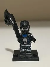 Lego Black Power Ranger Minifigure Custom Printed