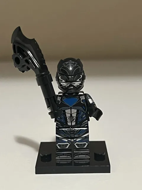 Lego Black Power Ranger Minifigure Custom Printed