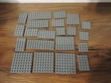 LEGO  Dark Gray Grey Flat Base Plate Lot Building Parts Pieces