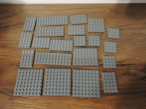 LEGO  Dark Gray Grey Flat Base Plate Lot Building Parts Pieces