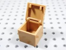 LEGO Medium Nougat 2x2x2 Crate w/ Lid Hinge Lid Accessory Minifig BK
