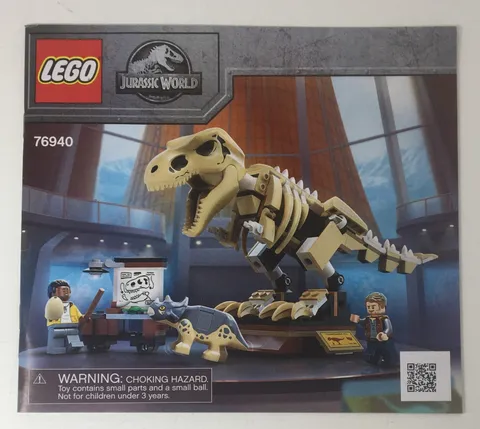 Lego 76940 T-Rex Dinosaur Fossil Exhib Instruction Manual Book Only - No Bricks