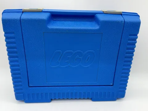 Vintage 1984 LEGO Blue Plastic Storage Box Carrying Case Organizer Made in USA