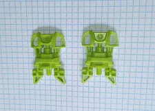 2 pieces Bionicle Lego 87791 Lime Green Foot Feet with Axle Connector WYSIWYG
