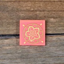 LEGO Disney Raya Coral Tile 2 x 2 Gold and Yellow Kumandra Flower 3068pb2747