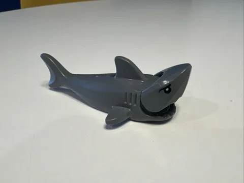 Lego Shark With Printed Eyes Mini Figure Dark Grey For Kids Toys Animal
