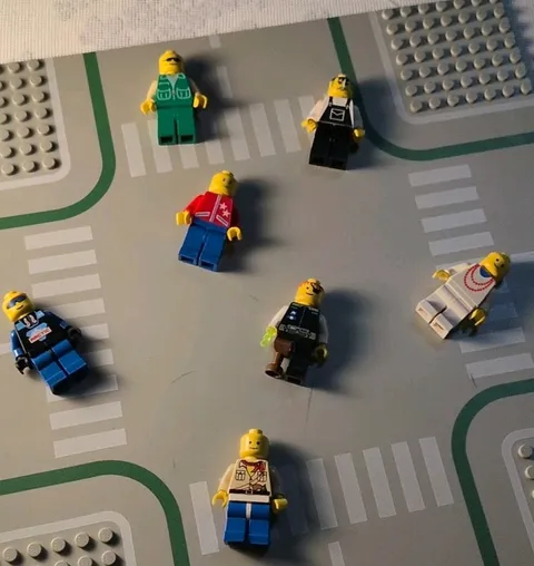 LEGO Minifigures 7pcs Mixed City Sports Racer Figures Clean Random Bundle