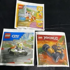 Legos-set Of 3- NWT-Ninjago, Orange Cat, Go-Cart Age 5-6