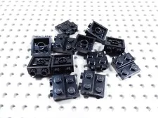 LEGO Lot of 12 Black 2x2 Plates w/ Studs on End BF