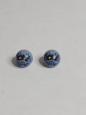 LEGO - 2 Technic Ball Joint with Graveller Type 2 Open Mouth Pattern - Sand Blue