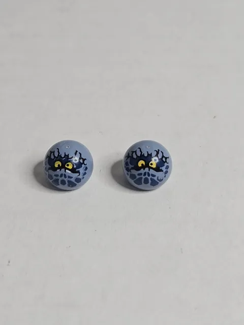 LEGO - 2 Technic Ball Joint with Graveller Type 2 Open Mouth Pattern - Sand Blue