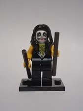 Drummer Peter Custom Lego From Kiss Rock Band With Black Stand New