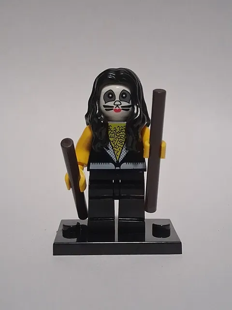 Drummer Peter Custom Lego From Kiss Rock Band With Black Stand New