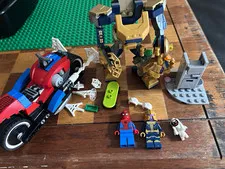 LEGO Marvel Avengers Thanos Mech 76141 Spider-Man Motorcycle Minifigs (NO BOX)