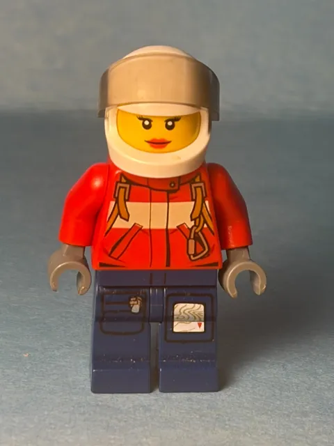 LEGO City Fire Minifig cty0280 - Female Pilot - Scratches/No Cracks