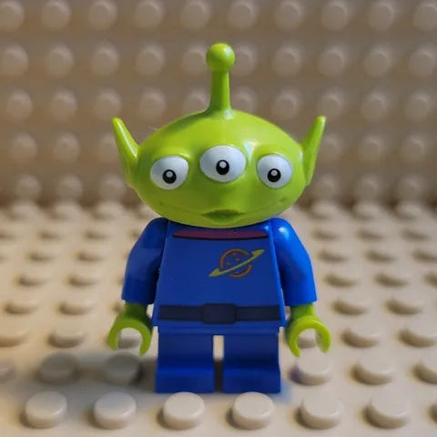 LEGO Toy Story Alien Minifigure 3-Eyed Green Alien in Blue Outfit