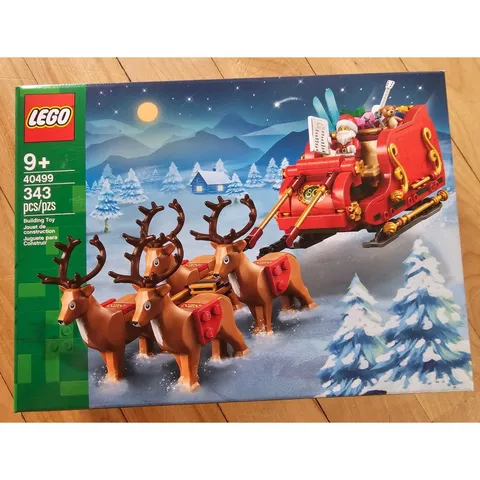 LEGO Santa's Sleigh 40499 Christmas Building Toy Set 343 Pieces 4 Reindeer New