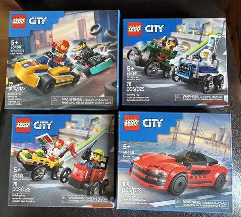 4  LEGO City Sets; 60448, 60458, & 60459, 60400