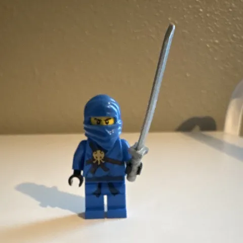 LEGO NINJAGO Blue Ninja Minifigure w/ Silver Sword Plastic Age 6+