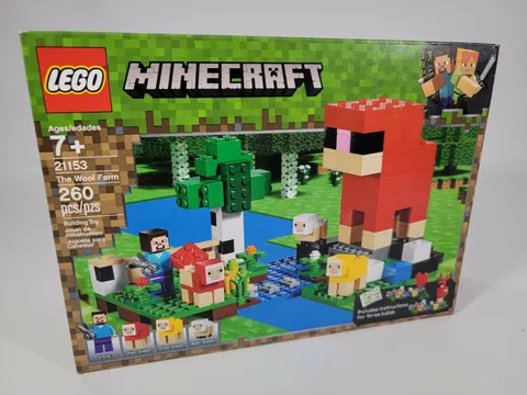 LEGO® Minecraft The Wool Farm 21153 Building Kit Sheep Animals Steve 260 Pieces