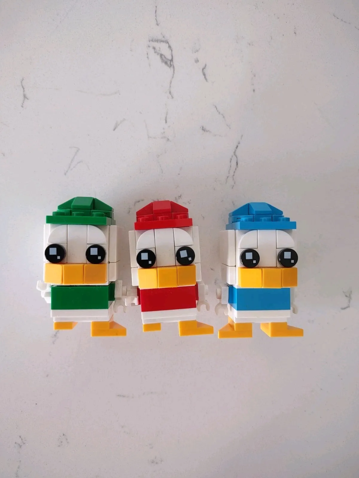 LEGO BRICKHEADZ Huey, Dewey & Louie Duck Ducks 40477 Missing Feet