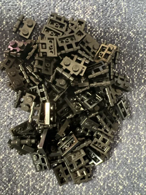 LEGO 2540 Black Plate Modified 1 x 2 with Bar Handle on Side Free Ends 86 Pieces