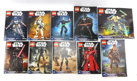 Lego STAR WARS BUILDABLE FIGURES Lot of 10 Manuals Luke Vader Chewabacca ++