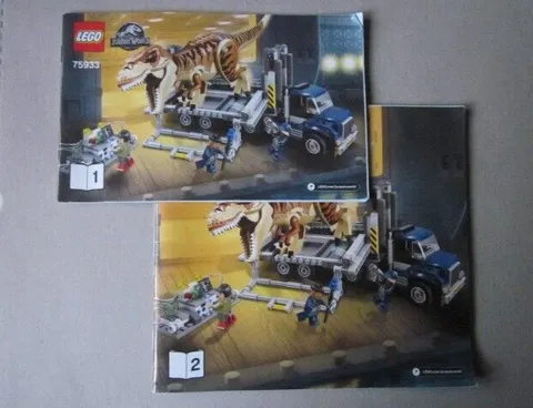 Lego Jurassic World Building Instructions Instruction 75933 Part 1 and 2 Part 1 and 2