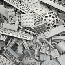 Lego Lot By Color Light Bluish Gray 1/2 LB Pound 200 Pieces Sorted Bulk SAVE