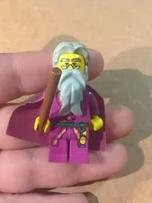 Lego Albus Dumbledore purple yellow head minifigure Harry Potter 4729 4707 4709