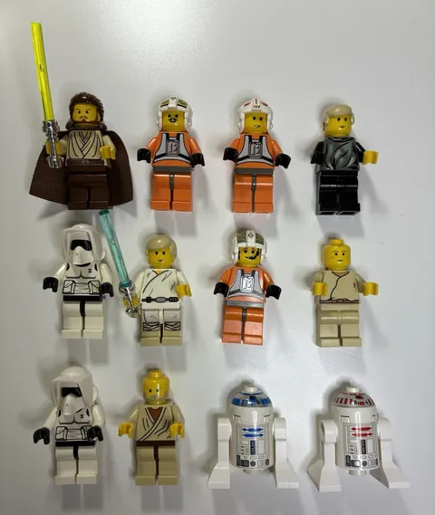 LEGO Star Wars Minifigure Lot w/ R2-D2 Astromech Vintage