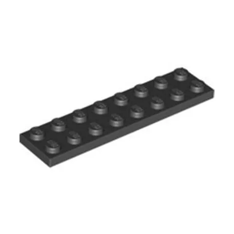 LEGO Brique Pièce 10x Noir 2x8 Clouté Plaque Mince Carreau - 303426 3034 - Neuf